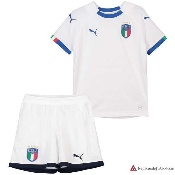 Camiseta Seleccion Italia Niño Segunda equipacións 2018 Blanco